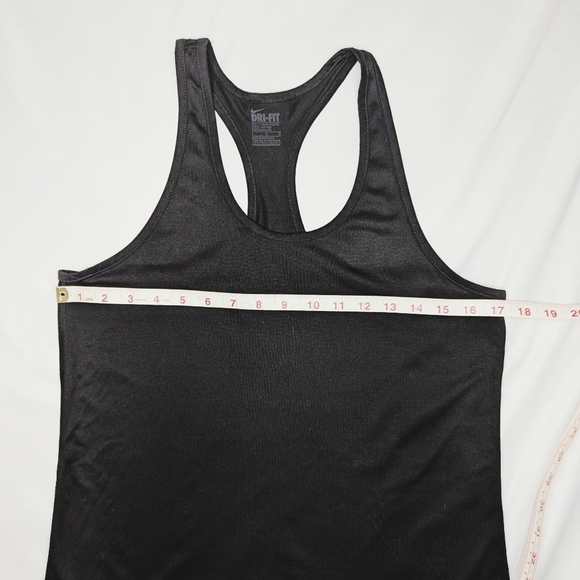 Nike Women's Dri-fit Racer Tank Top, black, size Large - Picture 3 of 5